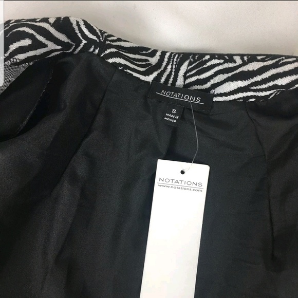 ❤️Notations Blazer Zebra print 3/4 Sleeve drape - Picture 6 of 7